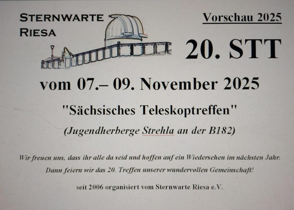 20. Sächsisches Teleskoptreffen (STT)